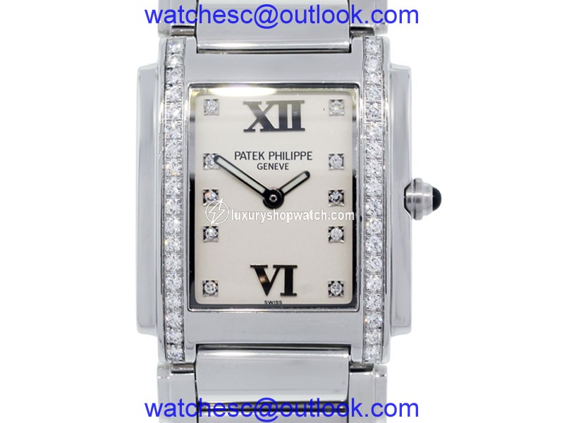 Patek Philippe Twenty-4 4910 Stainless Steel Diamond Dial 30mm Unisex Watch Patek Philippe