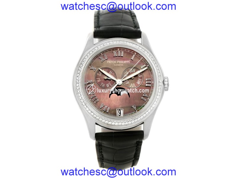 Patek Philippe Complications 4936G-001 18K White Gold & Diamond 37mm Unisex Watch Patek Philippe