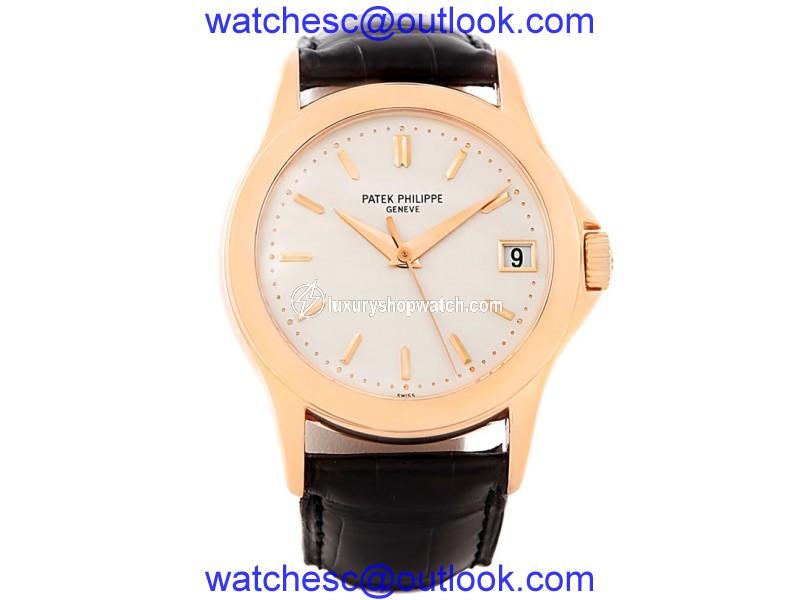 Patek Philippe Calatrava 5107R 18K Rose Gold & Leather Automatic 37mm Mens Watch Patek Philippe