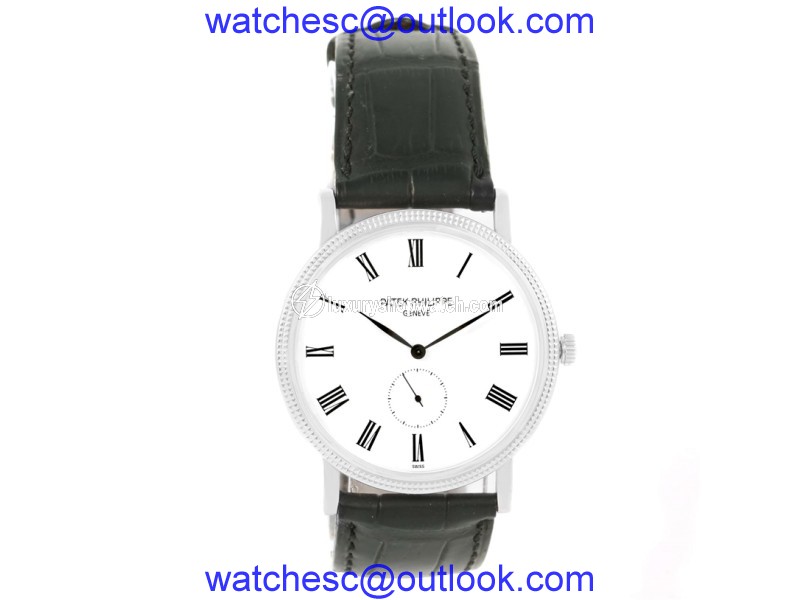 Patek Philippe Calatrava 5119G 18K White Gold & Leather Manual 36mm Mens Watch Patek Philippe