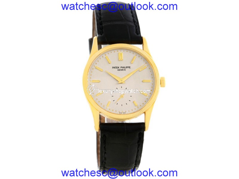 Patek Philippe Calatrava 3796 18K Yellow Gold Hobnail Bezel 30.5mm Mens Watch Patek Philippe