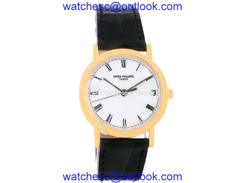 Patek Philippe Calatrava 3802 18K Yellow Gold Hobnail Bezel 33mm Mens Watch Patek Philippe