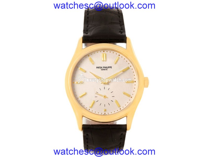 Patek Philippe Calatrava 5023 18K Yellow Gold & Leather Manual 33mm Mens Watch Patek Philippe