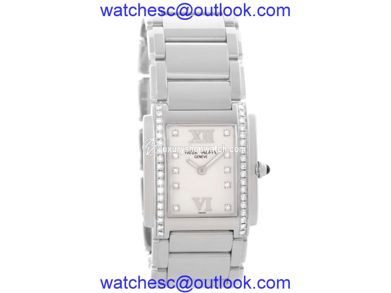 Patek Philippe Twenty-4 4910/10A-011 Stainless Steel Diamond 25mm Womens Watch Patek Philippe