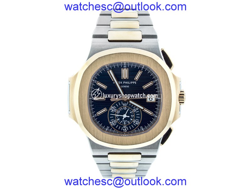 Patek Phillipe Nautilus Mens Steel and Gold Watch Patek Phillipe