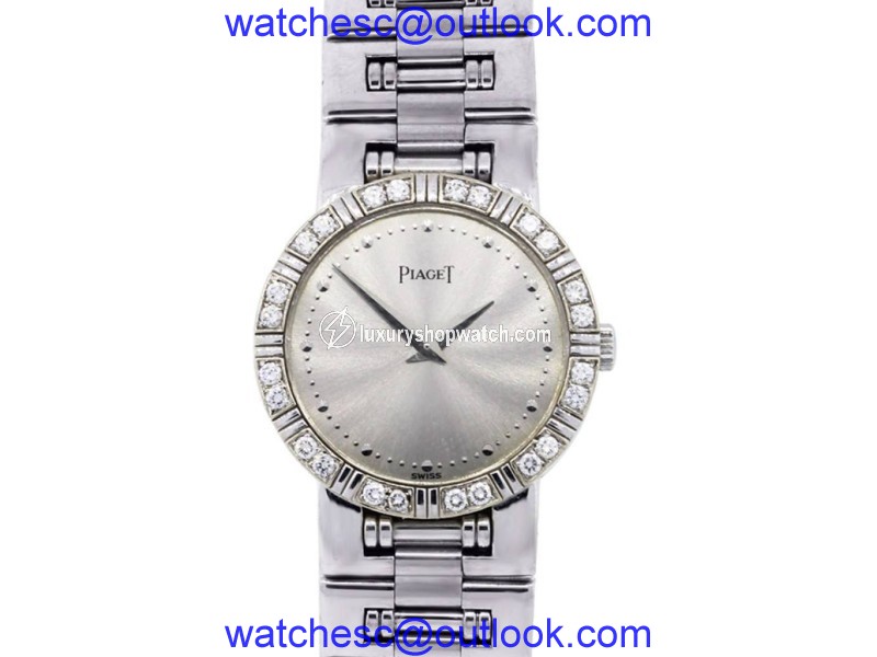 Piaget 498235 18K White Gold Diamond Quartz 24mm Womens Watch Piaget
