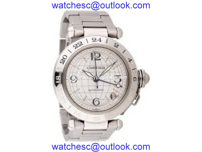 Cartier Pasha C GMT Automatic Stainless Steel Dual Time 35mm Watch Cartier