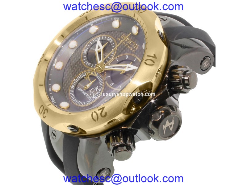 Invicta Venom 16154 Black Rubber Swiss Chronograph Mens Watch Invicta