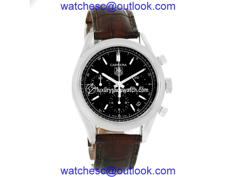 Tag Heuer Carrera CV2111.fc6182 Stainless Steel & Black Dial Automatic 39mm Mens Watch Tag Heuer