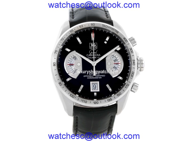Tag Heuer Grand Carrera CAV511A Stainless Steel & Leather Automatic 43mm Mens Watch Tag Heuer