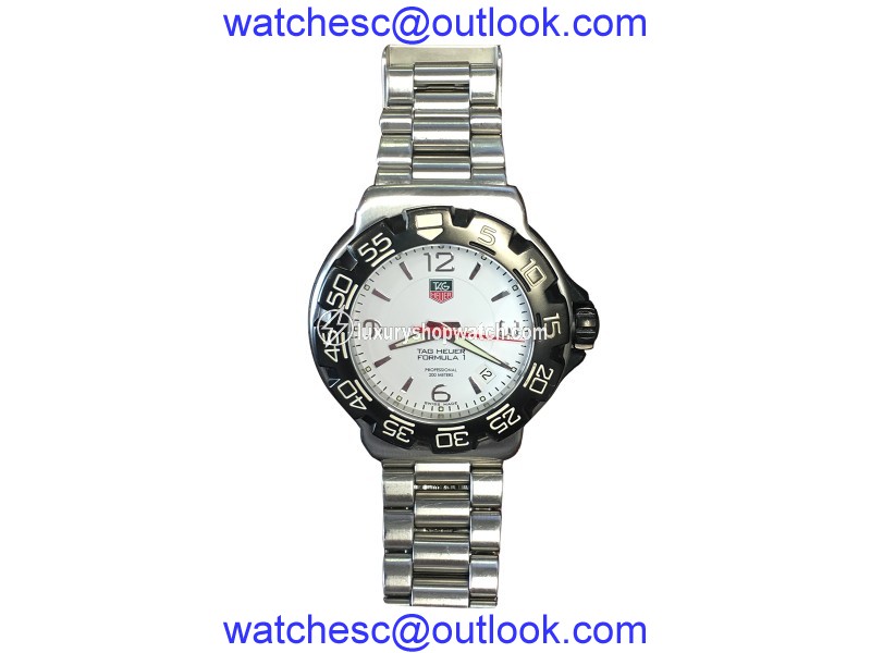 Tag Heuer Formula 1 Stainless Steel & White Dial Mens Watch Tag Heuer