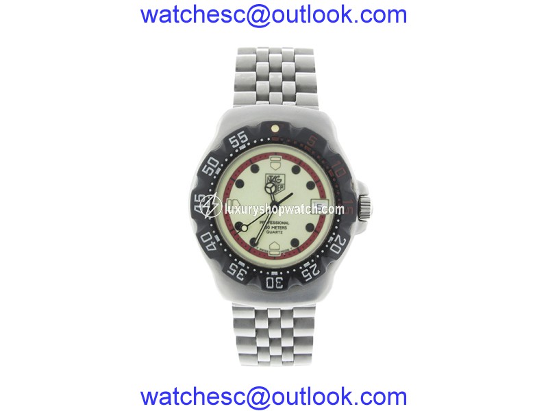 TAG HEUER Formula One WA1211 Mens Stainless Steel White Dial Vintage Watch TAG HEUER