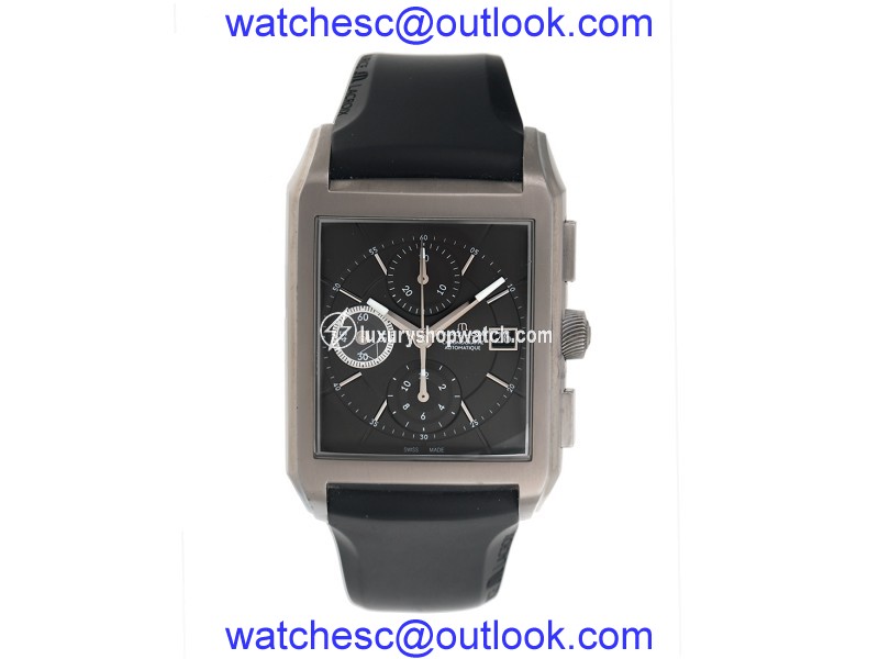 Maurice Lacroix Pontos PT6197-TT003-331 Titanium Rectangulaire Anthracite Dial Chronograph 41.85mm Mens Watch Maurice Lacroix