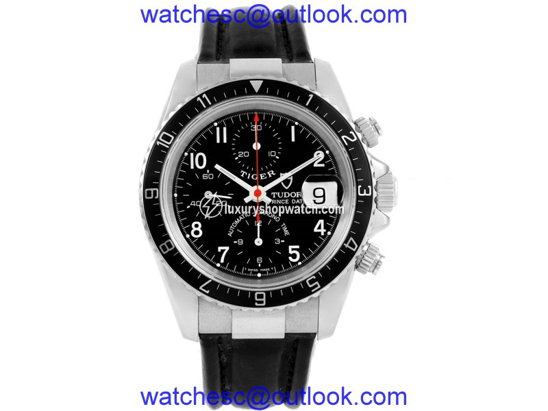 Tudor Tiger Woods 79260 Stainless Steel Black Dial Automatic 40mm Mens Watch Tudor