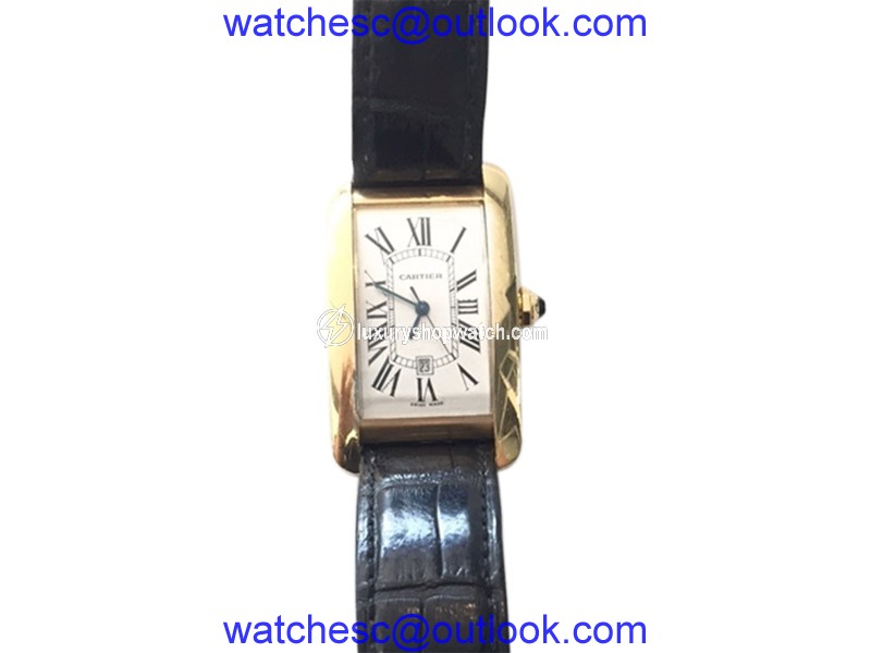 Cartier Tank Americaine 18K Yellow Gold 44.6mm x 22.6mm Watch Cartier