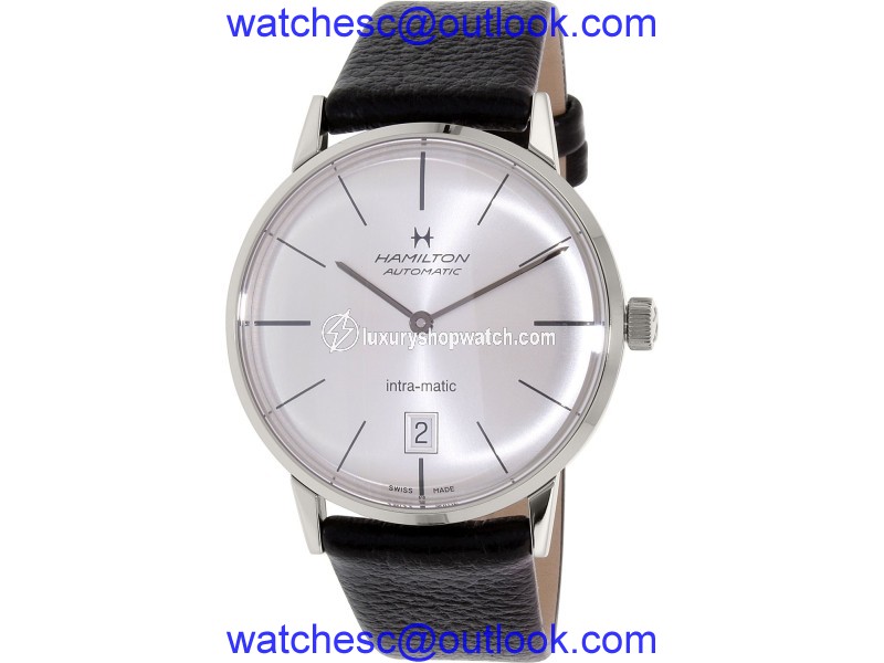 Hamilton Timeless Classic H38455751 Black Leather Swiss Automatic Mens Watch Hamilton