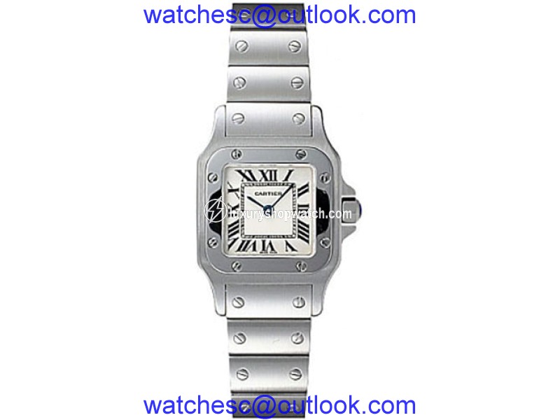Cartier Santos de Cartier W20056D6 Stainless Steel 24mm Quartz Womens Watch Cartier