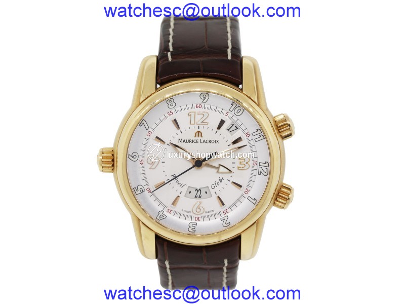 Maurice Lacroix Masterpiece Reveil Globe MP6388 18K Rose Gold 43mm Mens Watch Maurice Lacroix