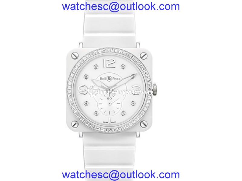 Bell & Ross Phantom BRS-WHT-PHANTOM Ceramic Womens 39mm Watch Bell & Ross