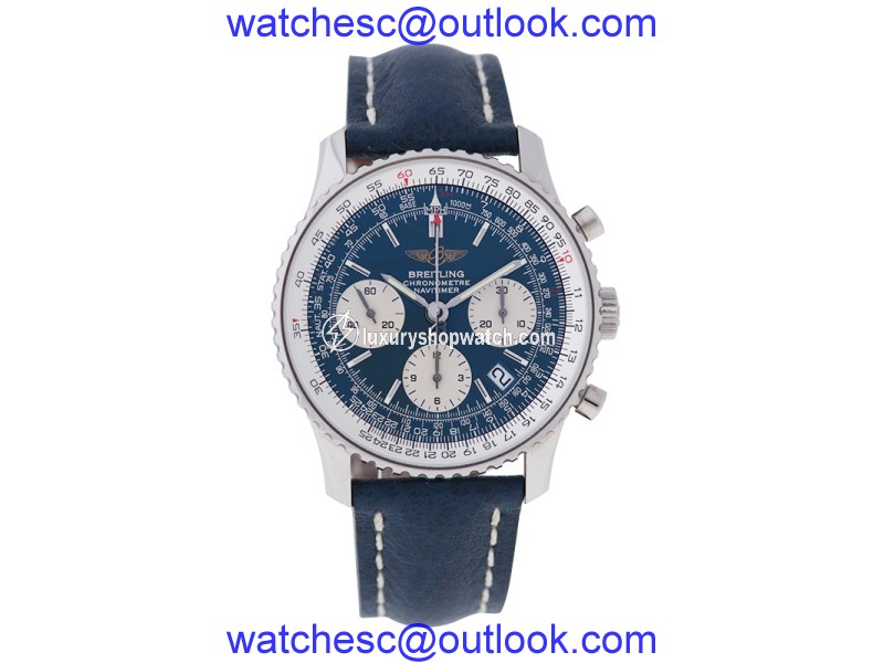 Breitling Navitimer A23322 Stainless Steel Chronograph Blue Dial 43.5mm Watch Breitling