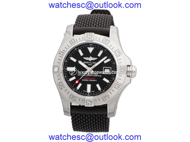 Breitling Avenger II Seawolf A17331 Black Dial Automatic 45mm Mens Watch Breitling