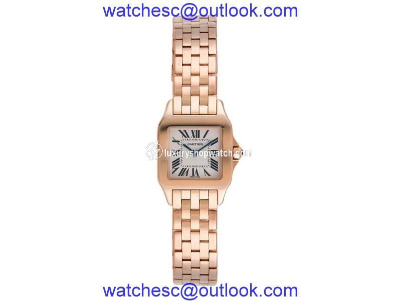 Cartier Santos Demoiselle W25073X9 18K Rose Gold Womens Watch Cartier