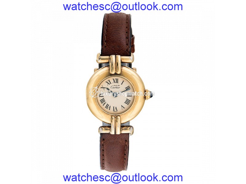 Cartier Must de Colisee 590002 Vermeil Gold Plated Sterling Silver 27mm Womens Watch Cartier| Buy at TrueFacet