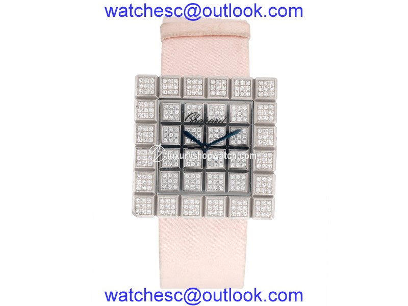 Chopard 18K White Gold Ice Cube Diamond 31.5mm Womens Watch Chopard