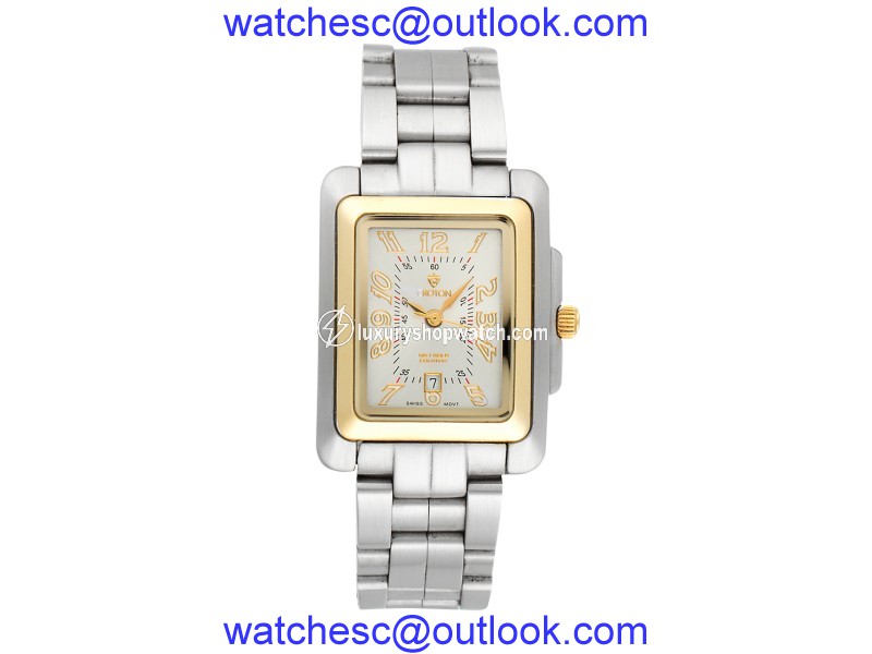 Croton Equator Stainless Steel and 18K Yellow Gold Quartz 26mm Womens Watch Croton