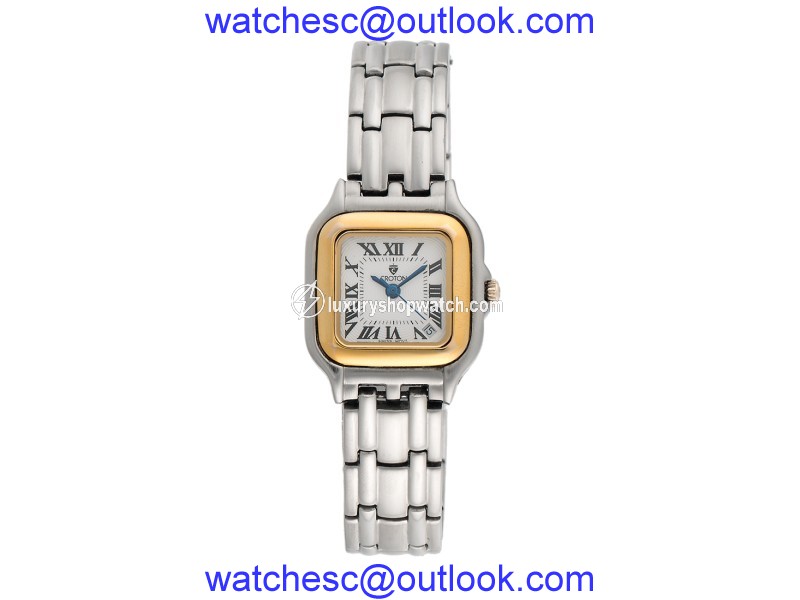 Croton Stainless Steel and 18K Yellow Gold Quartz 24mm Womens Watch Croton