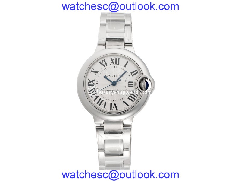 Cartier Ballon Bleu W6920071 Stainless Steel Automatic Silver Dial 33mm Womens Watch Cartier
