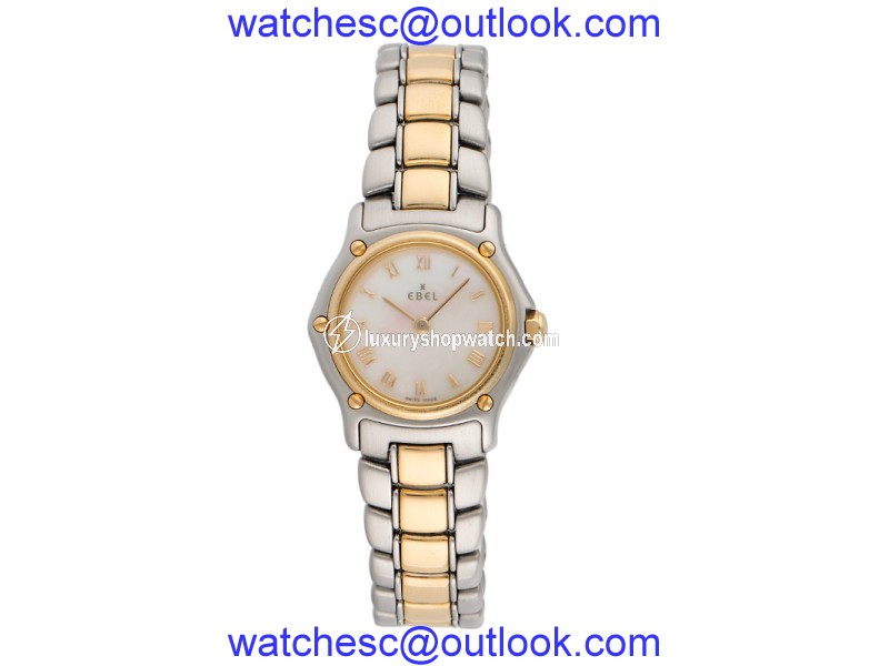 Ebel Sport Classic 1157111 18K Yellow Gold & Stainless Steel Quartz 25mm Womens Watch Ebel
