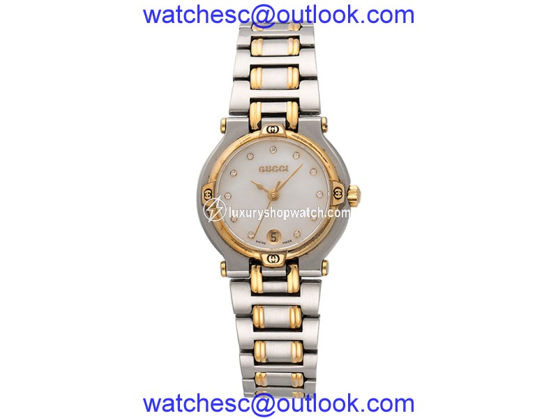 Gucci 9000L Stainless Steel and Gold Plated Quartz 25mm Womens Watch Gucci