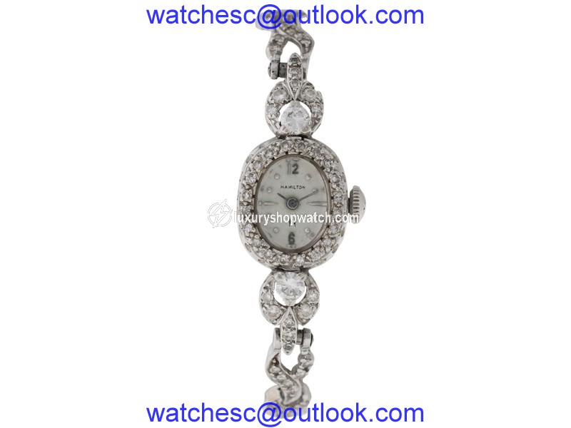 Hamilton Stainless Steel Diamond Vintage 16mm Watch Hamilton