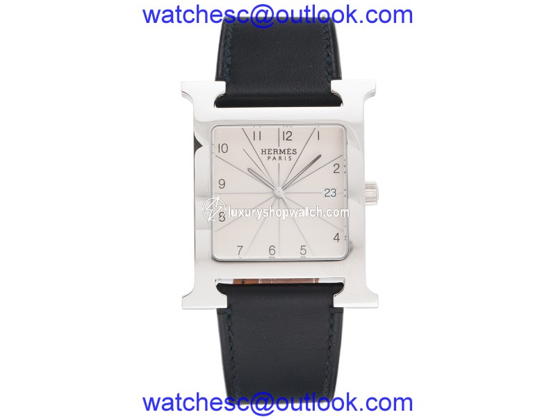 Hermes H Hour HH1.810 Stainless Steel 30.5mm Mens Watch Hermes