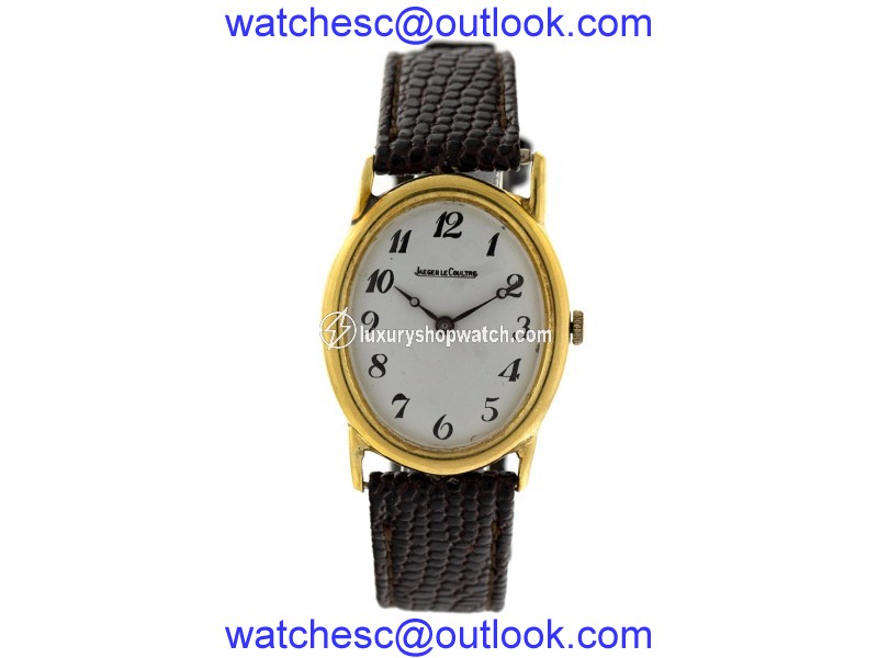 Jaeger LeCoultre 18k Yellow Gold Vintage Oval Mens Watch Jaeger LeCoultre