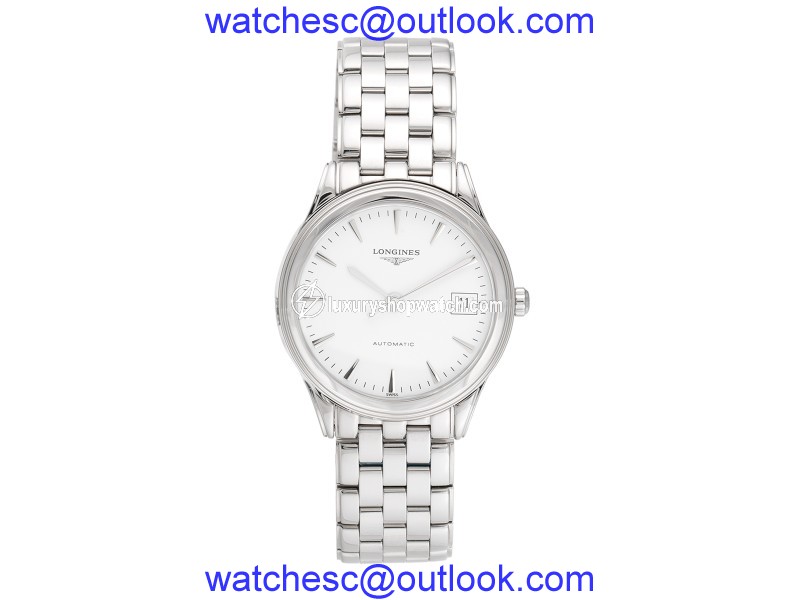 Longines Flagship L4.774.4.12.6 Automatic White Dial 35.4mm Mens Watch Longines