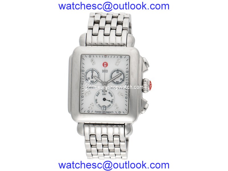 Michele MW06P00A0046 Stainless Steel with Diamond Quartz 32.5mm Womens Watch Michele