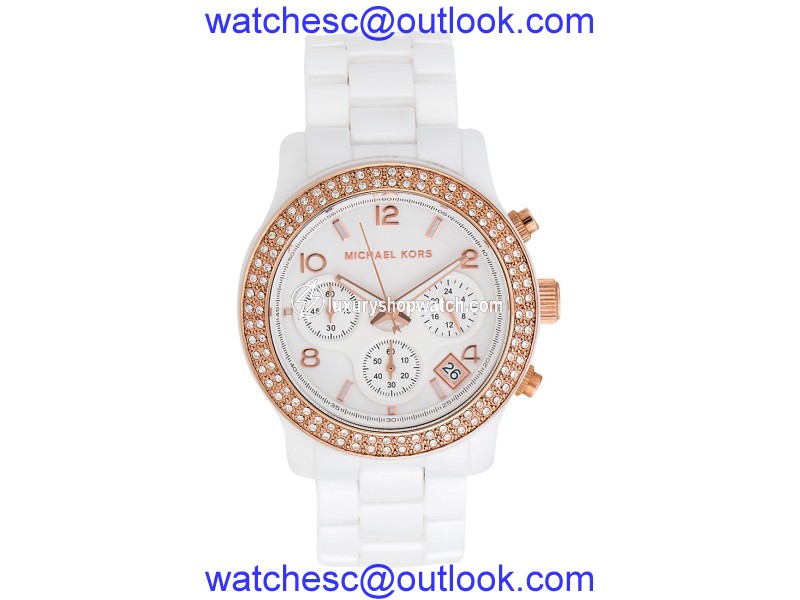 Michael Kors MK5269 White Ceramic White Dial 39mm Womens Watch Michael Kors
