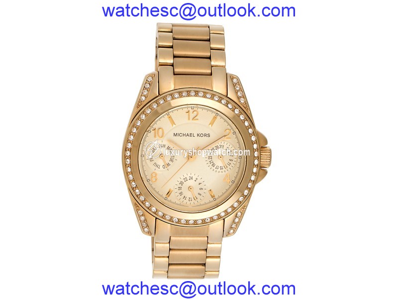 Michael Kors Blair MK5639 Champagne Dial Gold-Tone Stainless Steel 16mm Womens Watch Michael Kors