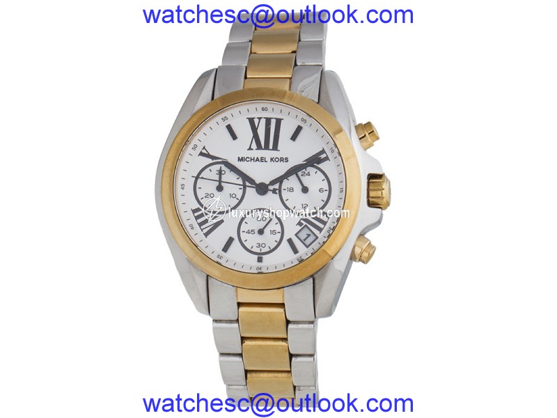 Michael Kors Bradshaw MK5912 Silver and Gold-Tone Stainless Steel Chronograph 36mm Watch Michael Kors
