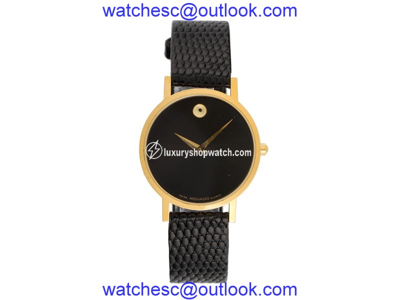 Movado Museum 87.45.882 Gold Plated Quartz Womens 30mm Watch Movado