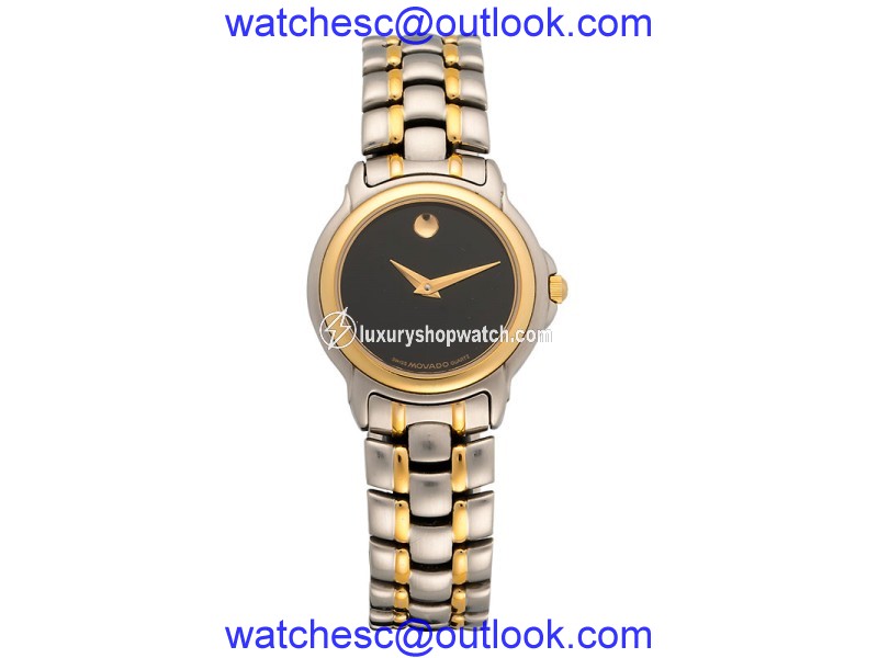 Movado 81-E49836 Stainless Steel and Gold Plated Quartz 28mm Womens Watch Movado