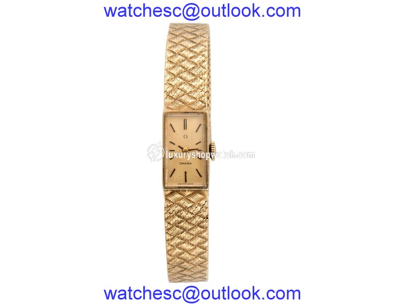 Omega 14K Yellow Gold Vintage Womens 19mm Dress Watch Omega