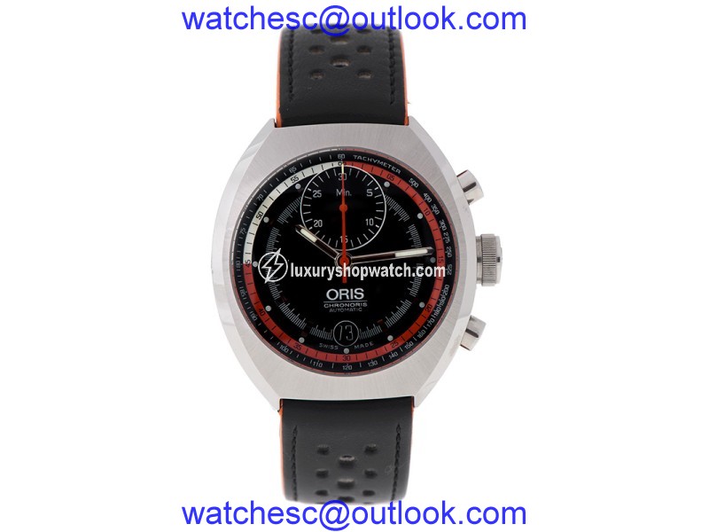 Oris Chronoris Cal 672 Stainless Steel Black Automatic Date 40mm Watch Oris