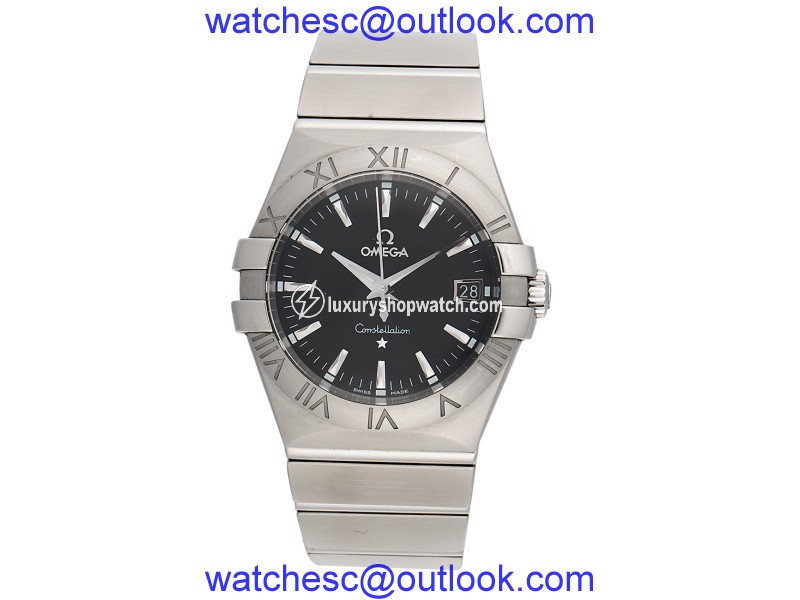 Omega Constellation 09 123.10.35.60.01.001 Black Dial Quartz 35mm Mens Watch Omega