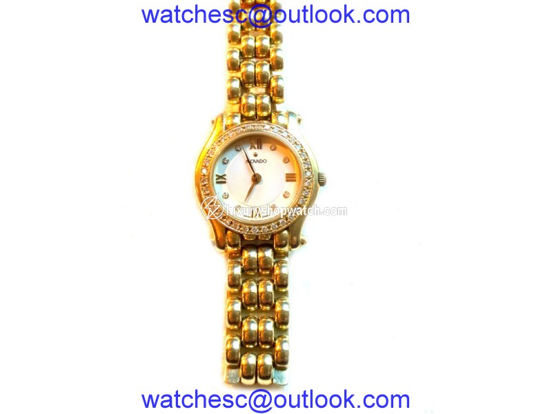 Movado 0690841 14K Yellow Gold and Diamond Ladies 25mm Watch Movado