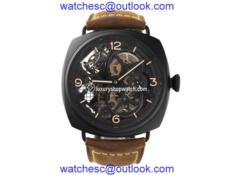 Panerai Special Edition 2010 Lo Scienziato Radiomir Tourbillon GMT 18k White Gold Black Ceramic 48mm Watch Panerai