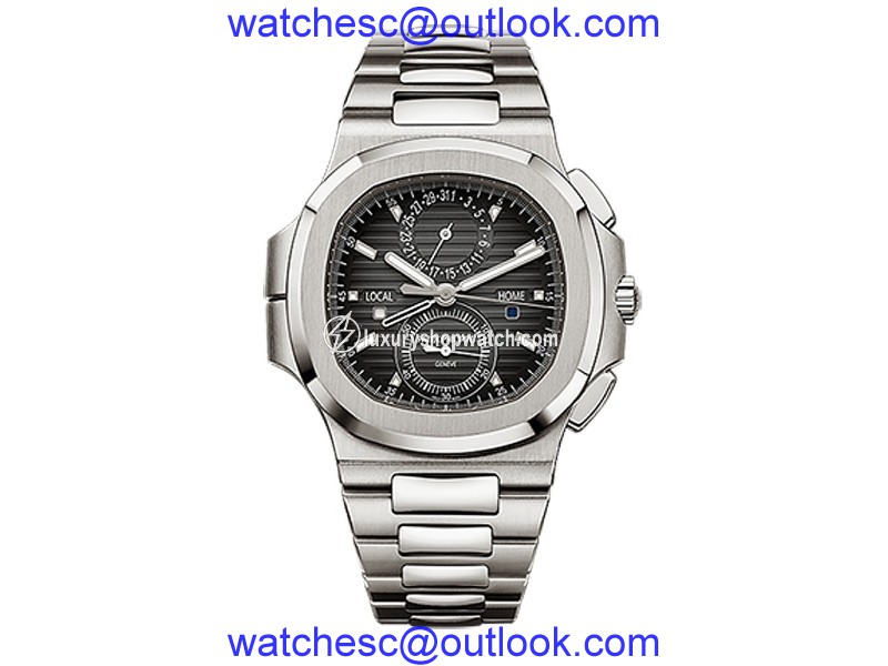 Patek Philippe Nautilus Stainless Steel Travel Time Chronograph Watch 5990/1A