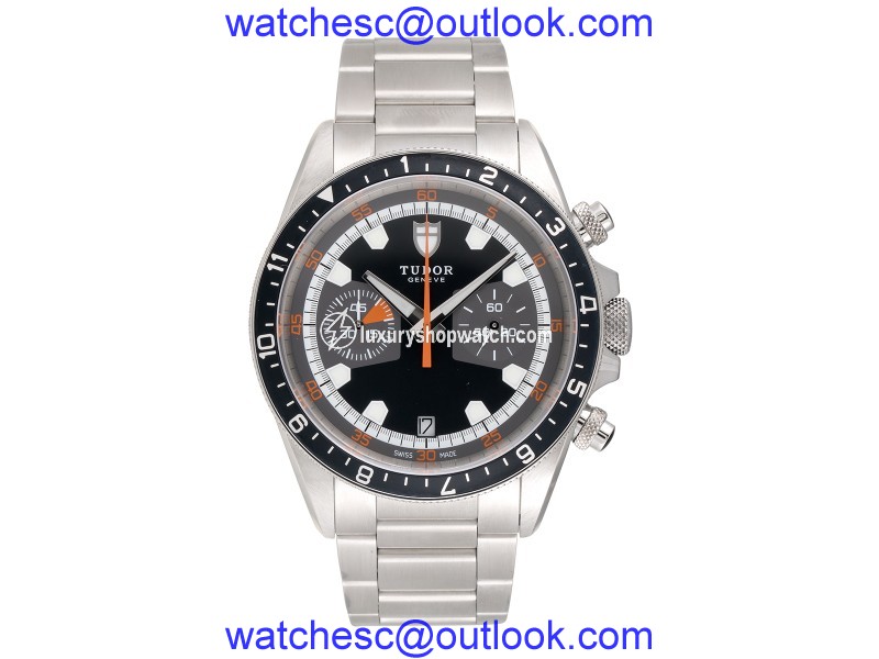 Tudor Heritage Chronograph 70330N Stainless Steel 42mm Mens Watch Tudor